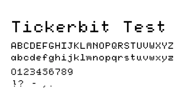 Tickerbit Test, technical, retro