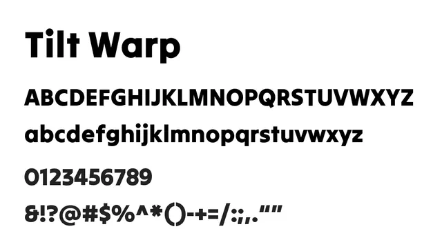 Tilt Warp, playful, modern
