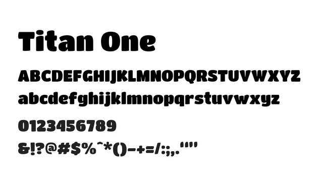 Titan One, bold, playful