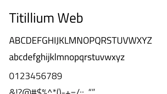 Titillium Web, modern, geometric