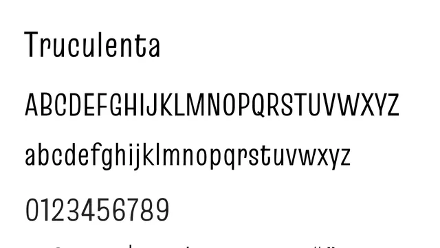 Truculenta, modern, clean