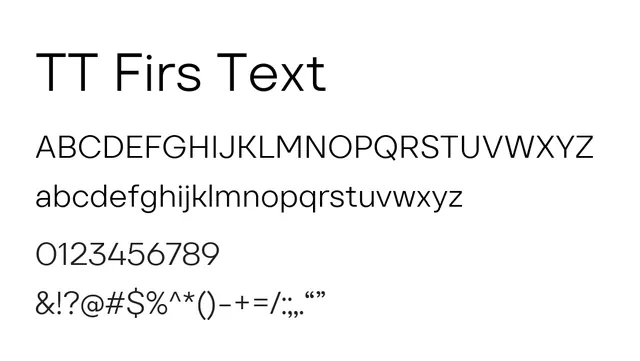 TT Firs Text, modern, clean