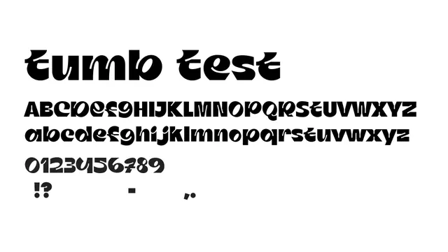 Tumb Test, playful, bold