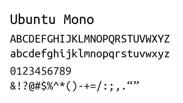 Ubuntu Mono, technical, neutral