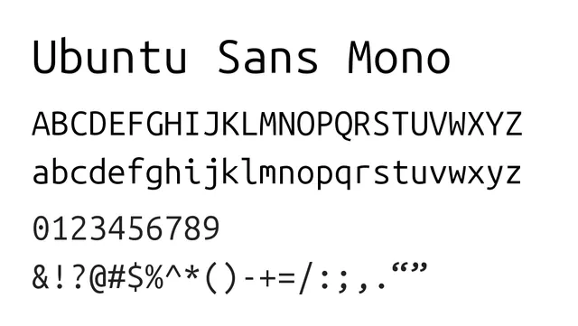 Ubuntu Sans Mono, modern, clean