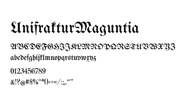 UnifrakturMaguntia, gothic, ornate