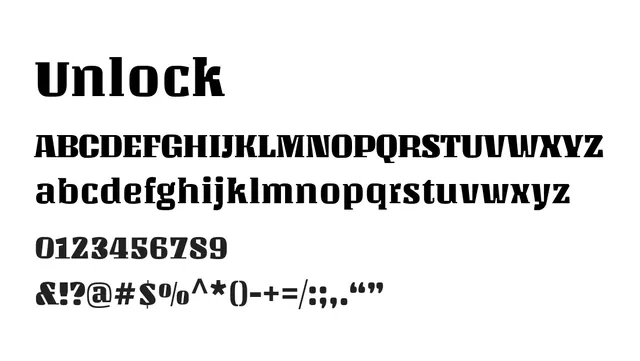 Unlock, bold, modern