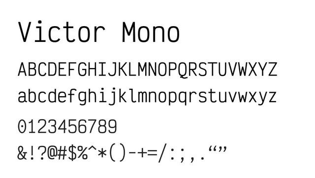 Victor Mono, modern, technical