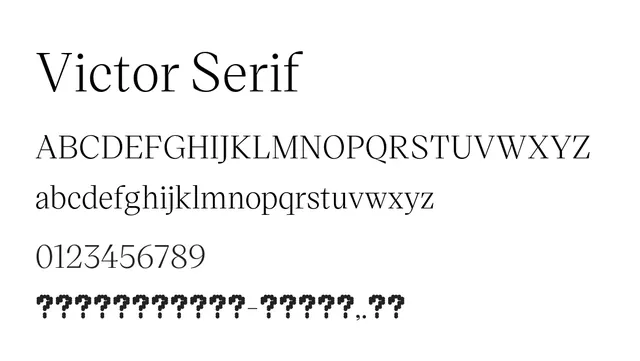 Victor Serif, elegant, refined