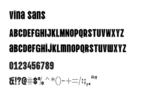 Vina Sans, bold, chunky