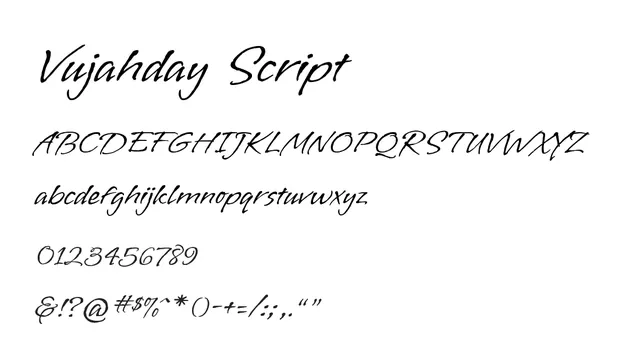 Vujahday Script, elegant, formal
