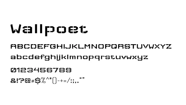 Wallpoet, bold, geometric