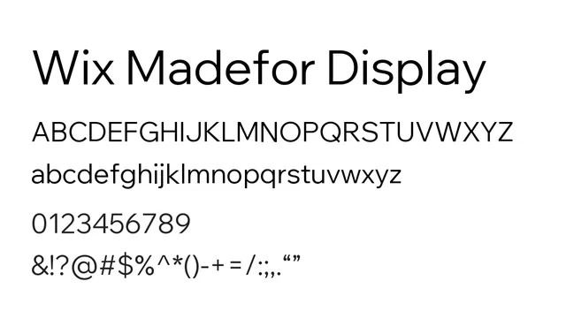 Wix Madefor Display, modern, clean