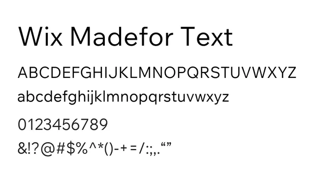 Wix Madefor Text, modern, clean