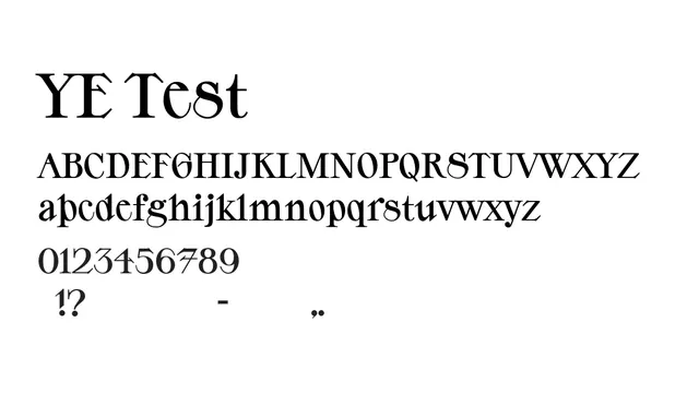 YE Test, elegant, traditional