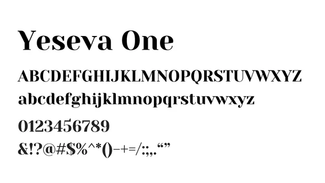 Yeseva One, elegant, formal