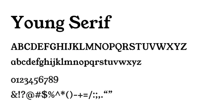 Young Serif, modern, approachable