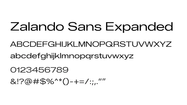 Zalando Sans Expanded, modern, minimal
