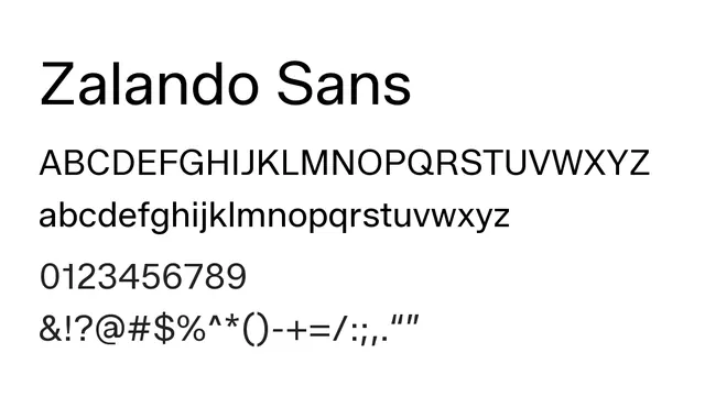 Zalando Sans, modern, clean