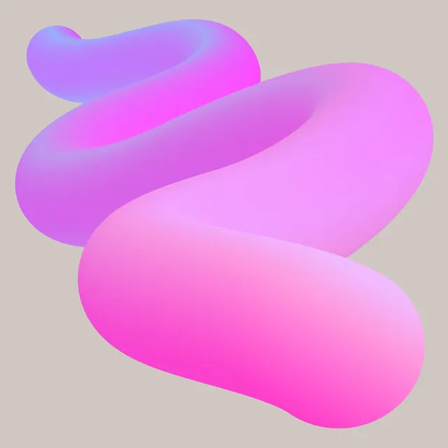 Pink Gradient 3D Tube Form, 3d-render, abstract, vibrant