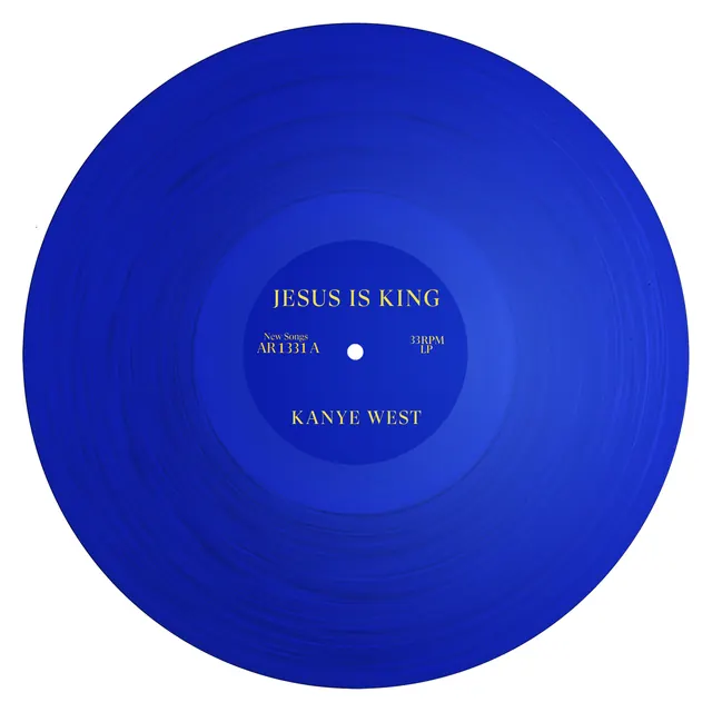 Jesus is King album cover, minimal, geometric, dark