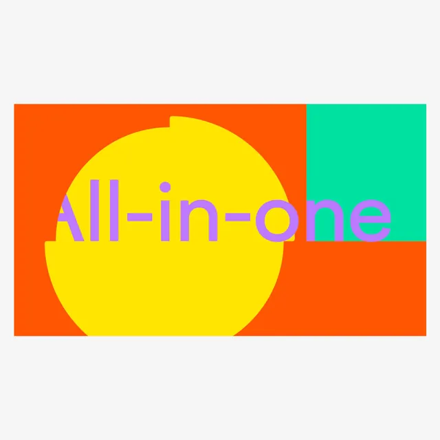 All-in-one geometric poster, minimal, geometric, vibrant