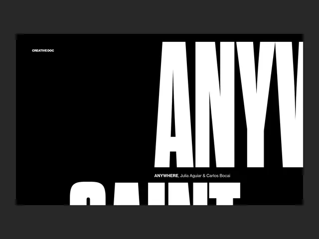 Creative Doc 2019 with striped monitor interface, monochrome, minimalist, dark