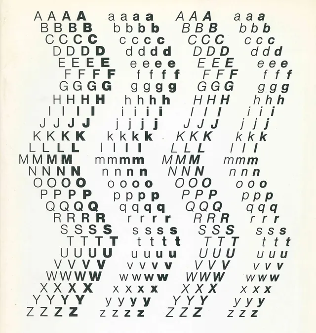 Wavy alphabet weight specimen, minimal, swiss, light
