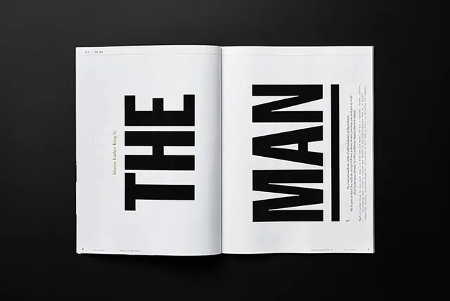 The Atlantic OCD Agency MLK poster, editorial, monochrome, dark