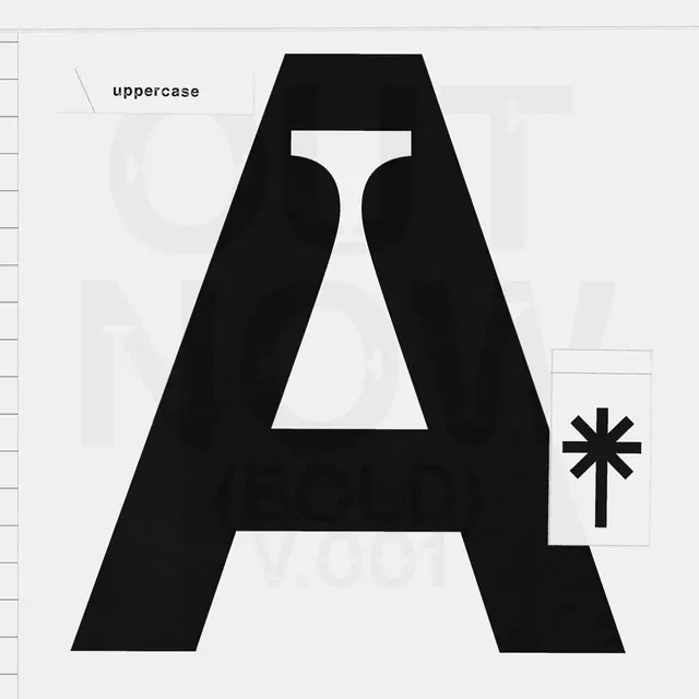Bold A with beaker counter, minimal, geometric, light