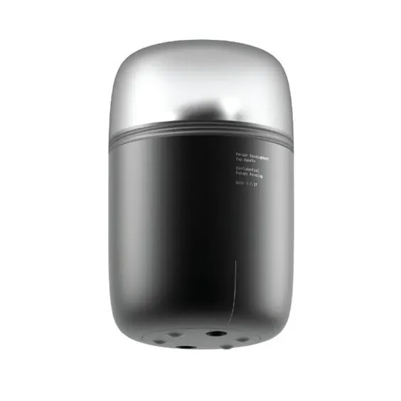 Matte black capsule product render, minimal, 3d-render, monochrome