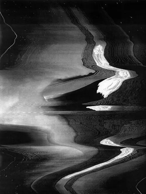 Abstract wavy lines monochrome digital art, abstract, geometric, monochrome