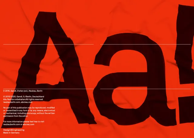 NB Akademie Pro test cover with bold serif letterforms, editorial, bold, vibrant