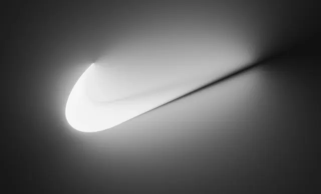 Nike swoosh monochrome light study, minimal, monochrome, monochrome