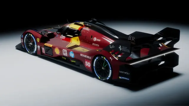 Hypersail Ferrari race car 3D render, 3d-render, photographic, vibrant