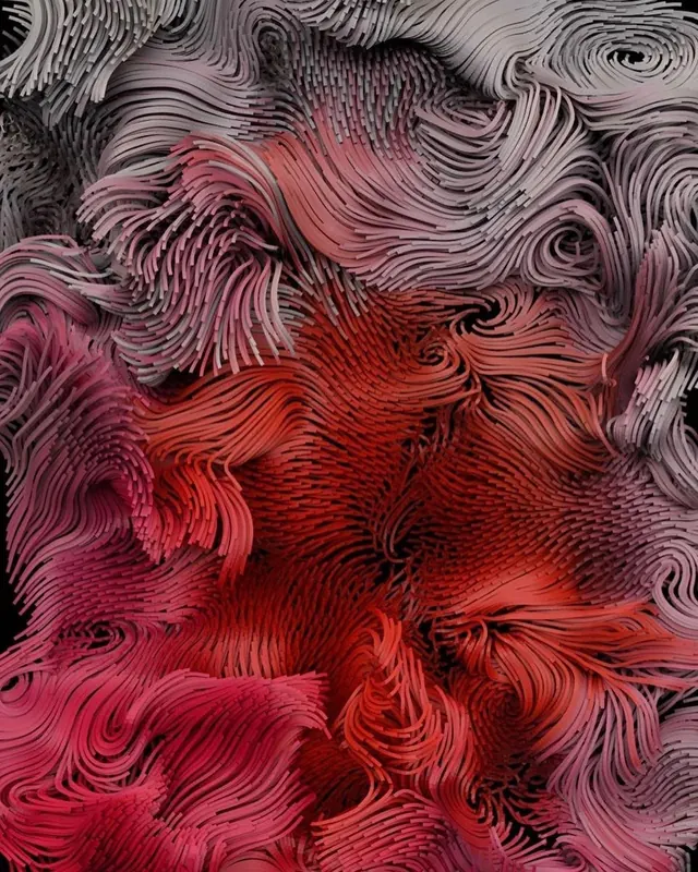 Abstract fluid swirl texture pattern, abstract, 3d-render, warm