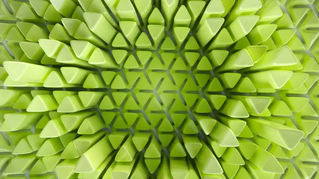 Green Geometric 3D Pattern