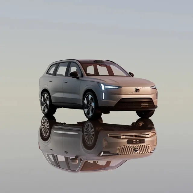 Silver Electric Vehicle Render