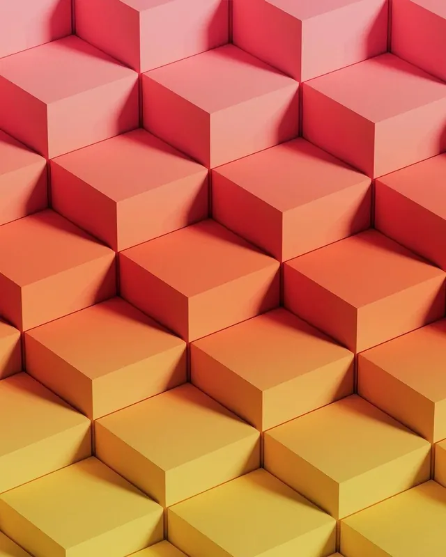 Isometric Gradient Cube Pattern