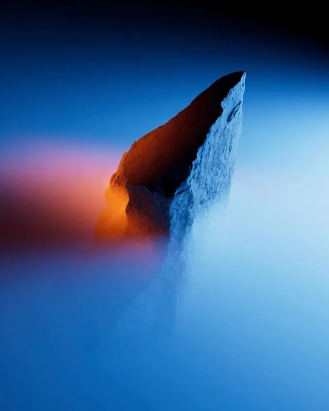 Abstract Monolith in Blue Mist