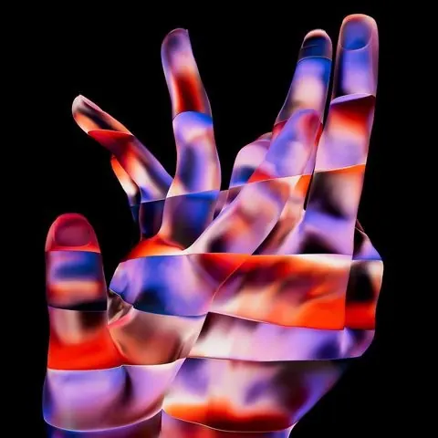 Abstract Iridescent Hand