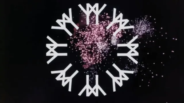 Circular Typographic Pattern with Fireworks