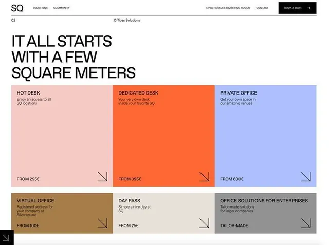 Stacked pricing cards with bold color blocking, flat, corporate-clean, light