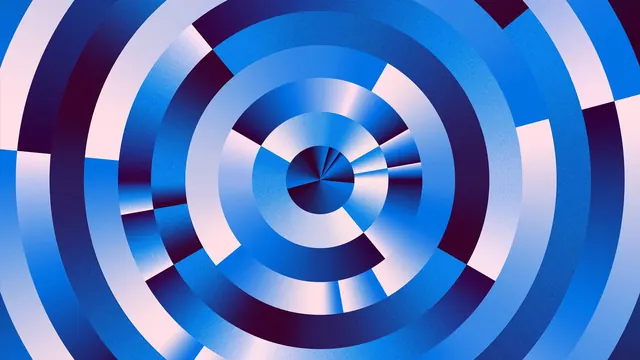 Blue Concentric Circular Gradient