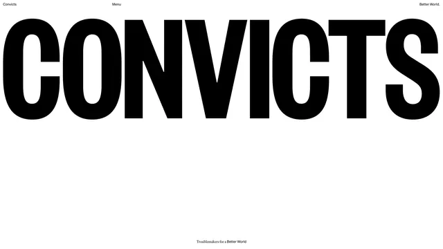 Convicts Typography Layout