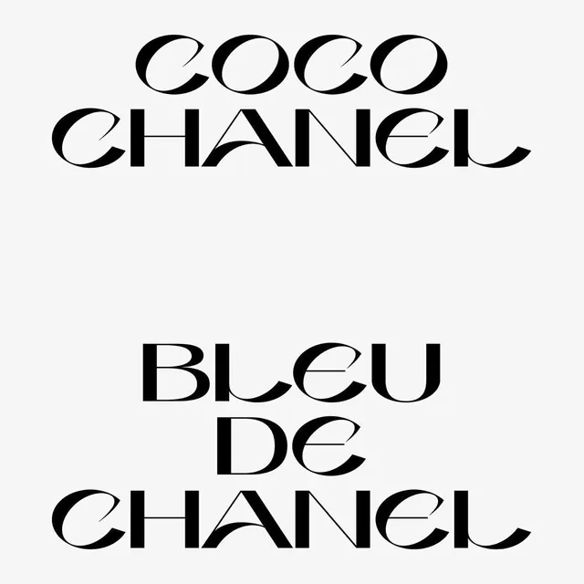 COCO CHANEL BLEU DE CHANEL typography, minimal, luxury, light