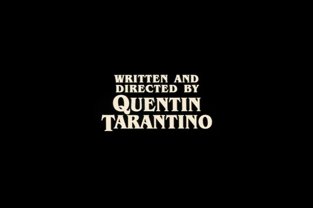 Film credits with director name in centered serif typography, minimal, monochrome, dark