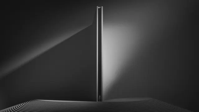 Minimalist monochromatic architectural rendering, minimalist, monochrome, monochrome