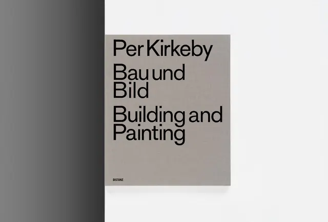 Per Kirkeby book cover design, minimal, swiss, neutral