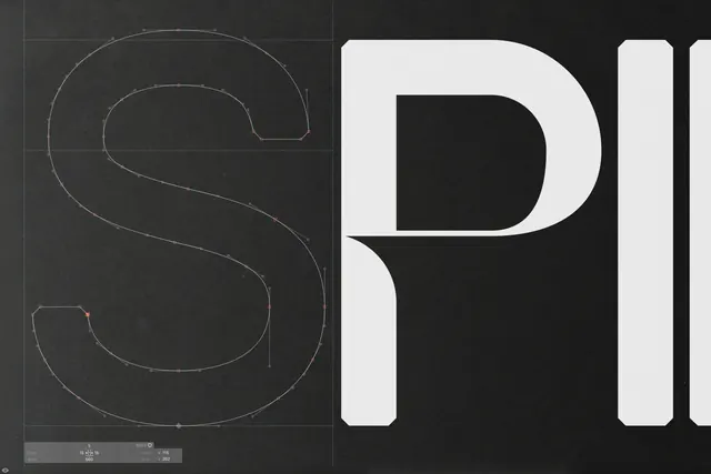 Type design process documentation, minimal, swiss, monochrome